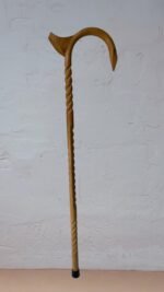 Protection/ Hickory Round 1''/Falcon Horn/ Natural/MR 010/ Walking Cane