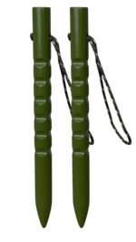 Nasty Dan Bong Stick 12"-13"-Hickory Round 1''-Green-Pair-STI NDBP 004