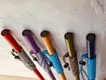 Walking Staff-Hickory 52"-Paracord&Compass-Purple Color-STA CQT 004 - Image 2