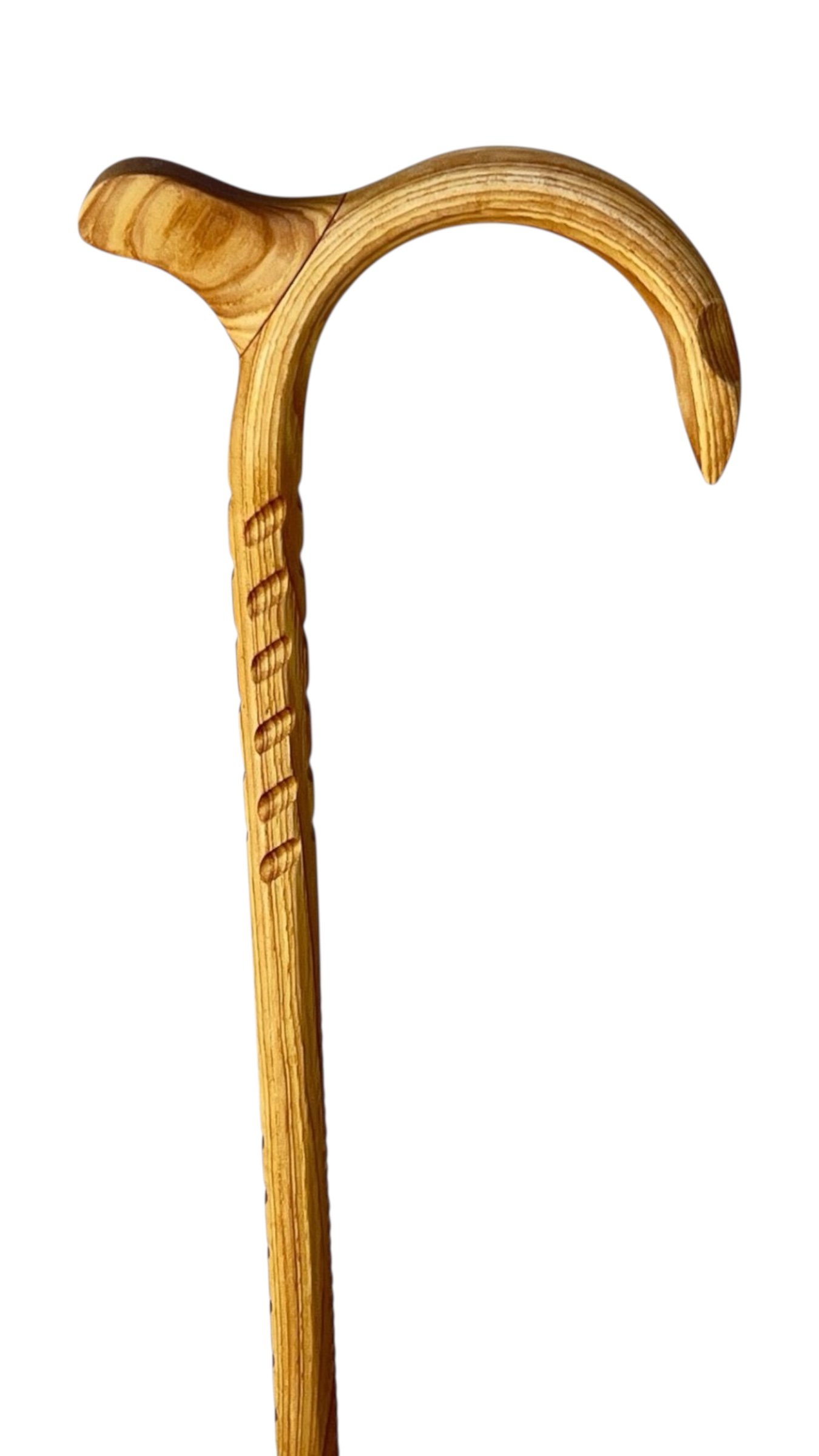 MR 028 01 side retangular HICKORY Octag 1"/Eagle Horn/Phenom Palm Rest/Grips/ Rumble Strip/36''/MR 028/Walking Cane - Image 1