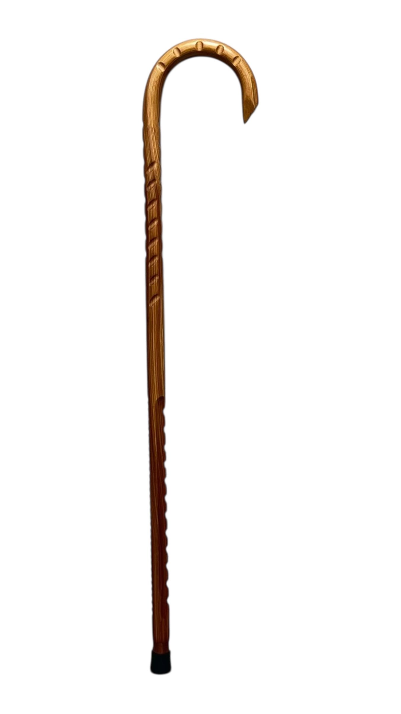 MO039 Hickory Round 1''/Viper Horn/Grips/Rumble/Shark's Teeth/Natural/35,5''/MO 039/Walking Cane - Image 1