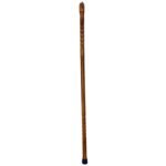 Hickory 1''Round/Falcon Horn/Wings Palm Rest/ Grips/Shark's Teeth/ Natural/38''/MR 017/ Walking Cane - Image 4