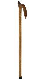 HICKORY 1'' Round/ Eagle Horn/Diamond Palm Rest/Grips/ Rumble/Natural/MR 020/Walking Cane