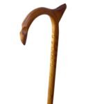 HICKORY 1'' Round/ Eagle Horn/Diamond Palm Rest/Grips/ Rumble/Natural/ 36''/MR 020/Walking Cane - Image 3