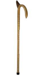 HICKORY 1'' Octag/King Horn/Wings Palm Rest/Grips/Shark's Teeth/Natural/MR 022/Walking Cane