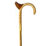 HICKORY 1'' Octag/King Horn/Wings Palm Rest/Grips/Shark's Teeth/Natural/36''/MR 022/Walking Cane