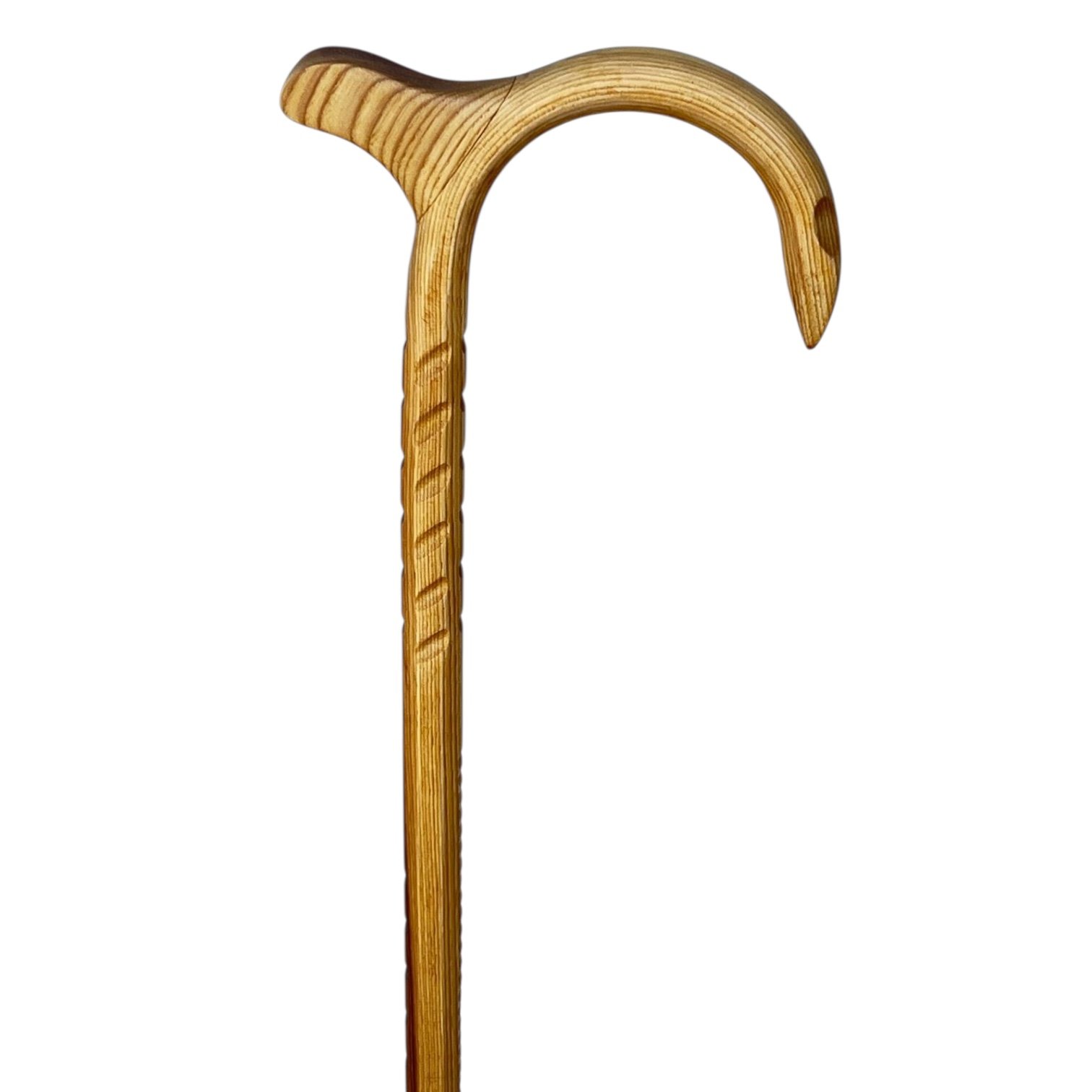 MR 024 01 side HICKORY 1''Octag/ Eagle Horn/Phenom Palm Rest/Grips/ Rumble/Natural/ 36''/MR 024/Walking Cane - Image 1