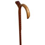 HICKORY 1''Octag/Mister Horn/Phenom Palm Rest/Grips/ Triple Rumble/Shark's Teeth/ Natural/36''/MR 025/Walking Cane - Image 2