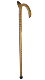 HICKORY 1'' Octag/Mister Horn/Diamond Palm Rest/Grips/Triple Rumble/Shark's Teeth/Natural/MR 026/Walking Cane