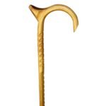 HICKORY 1'' Octag/Mister Horn/Diamond Palm Rest/Grips/Triple Rumble/Shark's Teeth/Natural/36''/MR 026/Walking Cane
