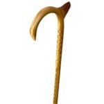 HICKORY 1'' Octag/Mister Horn/Diamond Palm Rest/Grips/Triple Rumble/Shark's Teeth/Natural/36''/MR 026/Walking Cane - Image 3