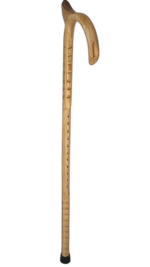HICKORY Octag 1''/Mister Horn/Grips/Diamond Palm Rest/Shark's Teeth/Natural/MR 027/Walking Cane