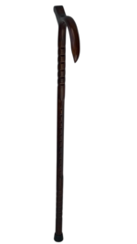 HICKORY Octag 1''/King Horn/ Phenom Palm Rest/Grips/Shark's Teeth/ Dark Brown/MR 029/Walking Cane