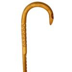 Hickory 1''Round/Falcon Horn/Grips/Shark's Teeth/Natural/36''/MR 037/Walking Cane