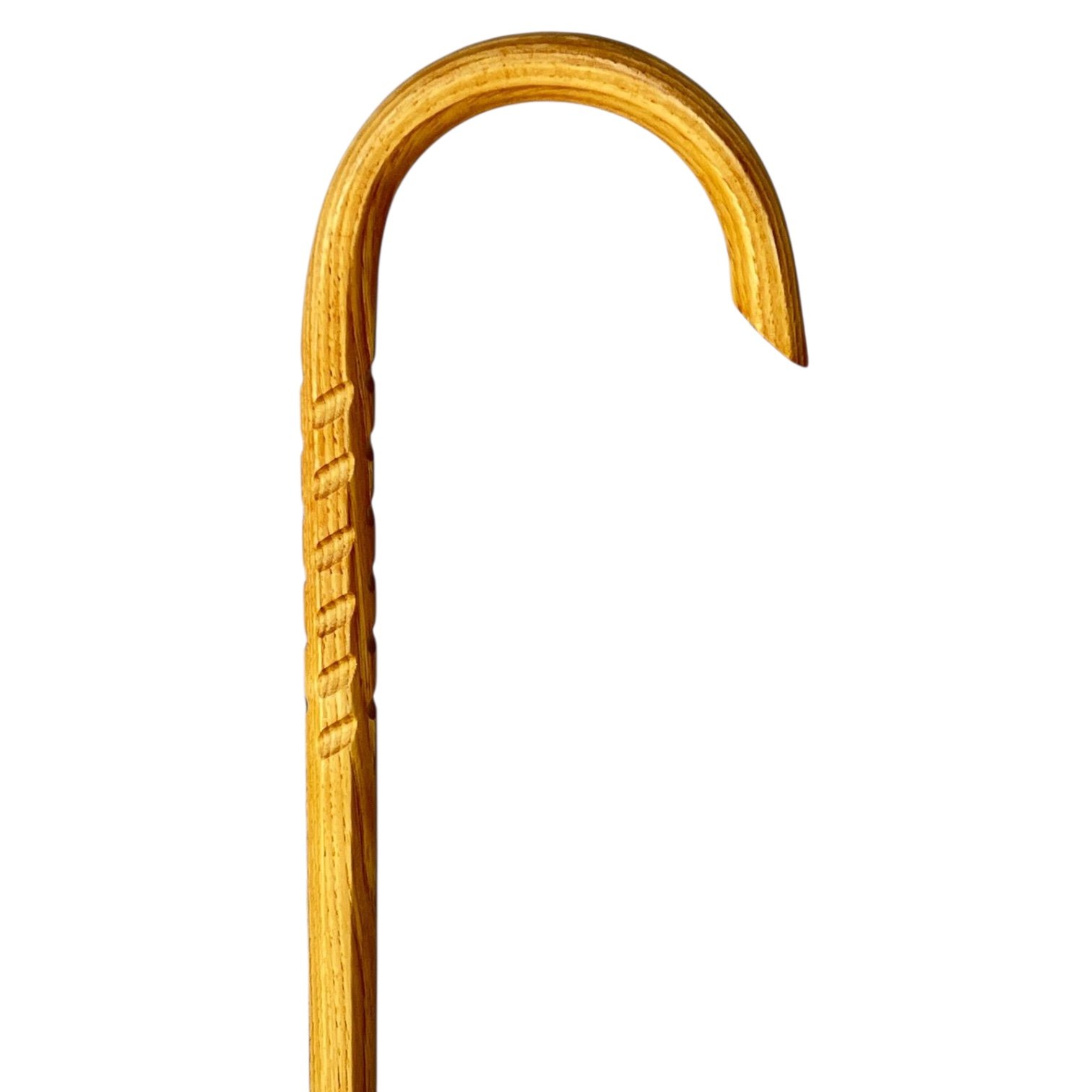 MR 040 01 side HICKORY 1'' Octag /Inside Cut Horn/ Grips/Natural/MR 040/Walking Cane - Image 1